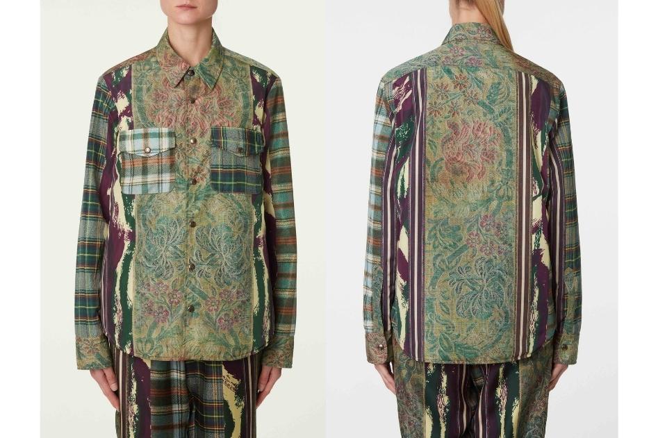 Pierre-Louis Mascia Multicolour Floral And Check Print Shirt 